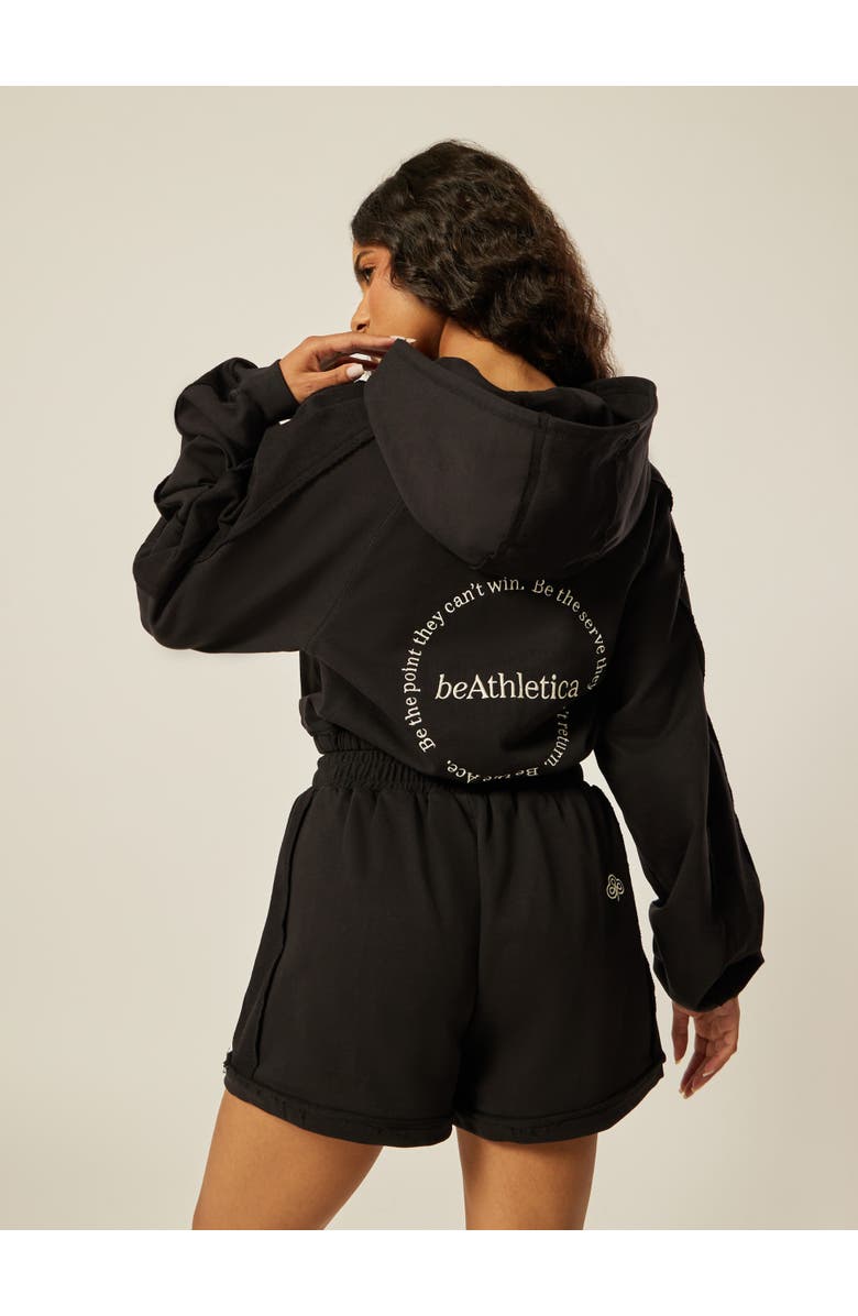 Be Athletica Be The Moment Cropped Hoodie, Alternate, color, Black