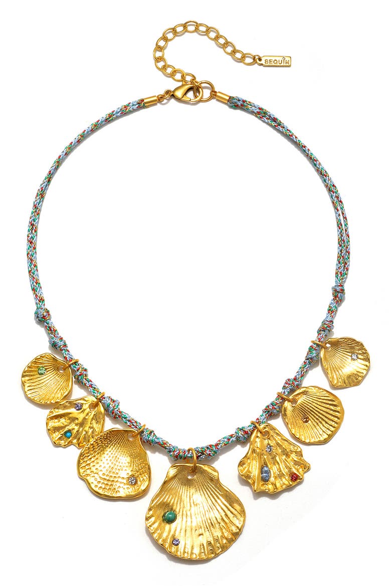 Mallorca Layered Necklace, Main, color, MULTI/ GOLD