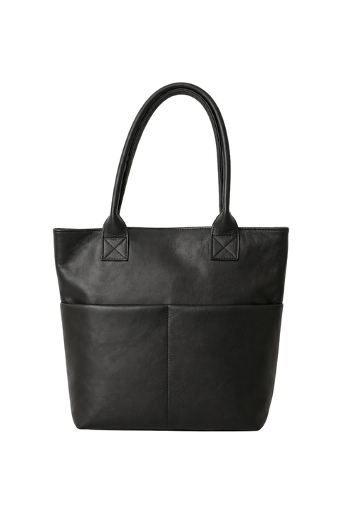 Classic Structured Leather Tote Bag