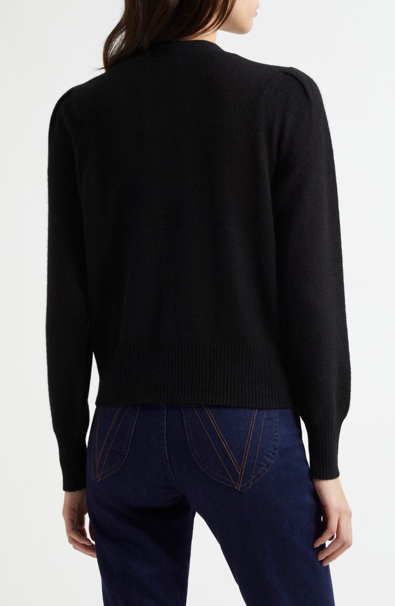 Veronica Beard Solene Cashmere Cardigan, Alternate, color, Black