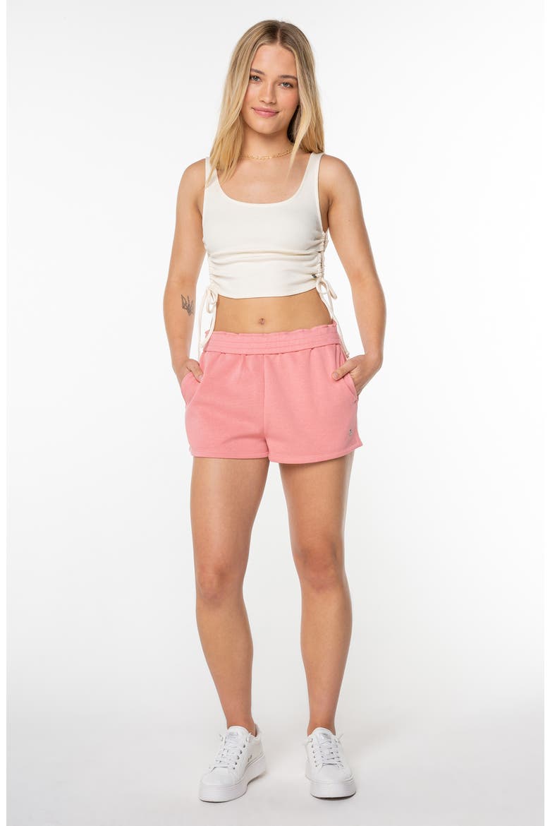 Summer Fling Fleece Shorts, Alternate, color, MAUVE GLOW SOLID