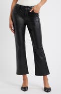 Open Edit Faux Leather Kick Flare Pants
