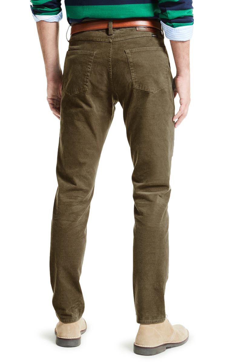 Brooks Brothers Cotton Stretch Corduroy Pants, Alternate, color, Tarmac
