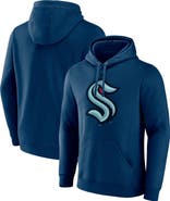FANATICS Men's Fanatics Branded Deep Sea Blue Seattle Kraken Primary Logo Pullover Hoodie