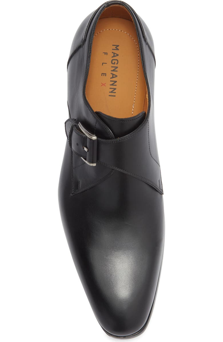 Magnanni Manning Monk Strap Shoe, Alternate, color, Black