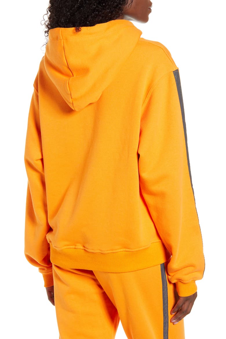 Zandra Logo Cotton Hoodie, Alternate, color, ORANGE