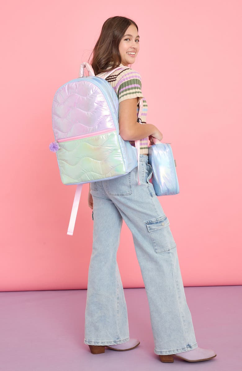 Iscream Kids' Quilted Colorblock Lunch Tote, Alternate, color,