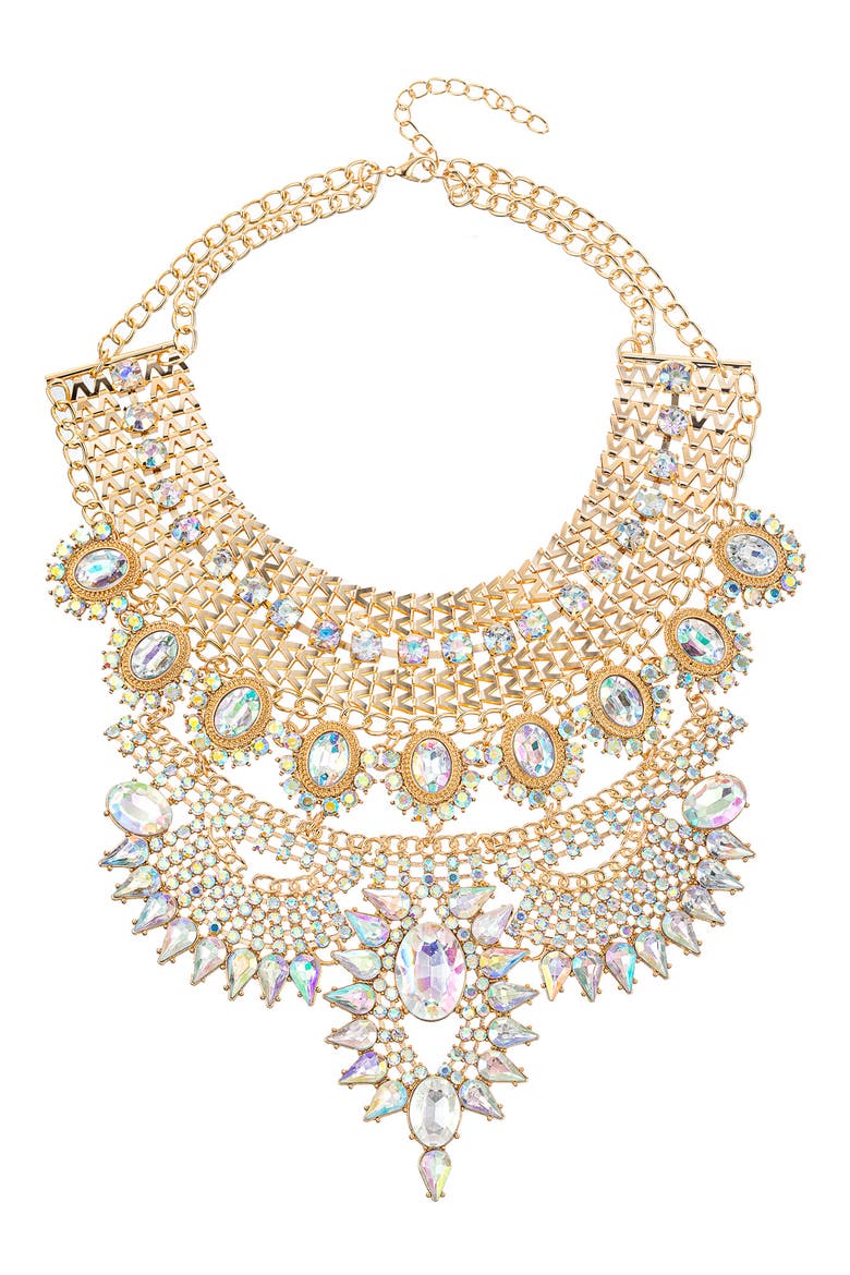 Zaniah Statement Necklace, Main, color, GOLD