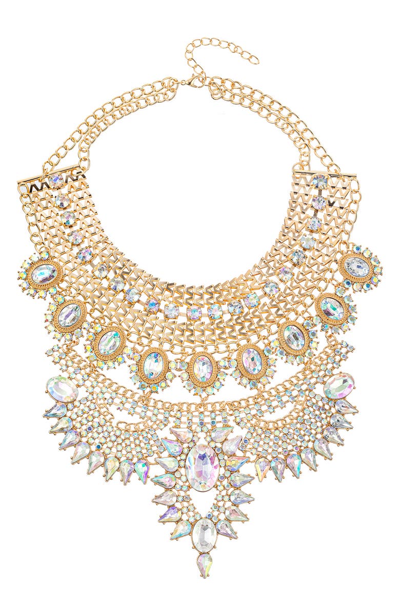 EYE CANDY LOS ANGELES Zaniah Statement Necklace, Main, color, Gold