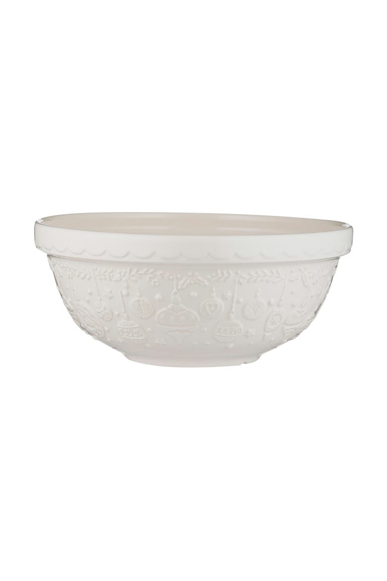 Deck The Halls Size 18 Cream Mixing Bowl, 2.85 Quart, Main, color, Cream