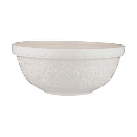 Deck The Halls Size 18 Cream Mixing Bowl, 2.85 Quart