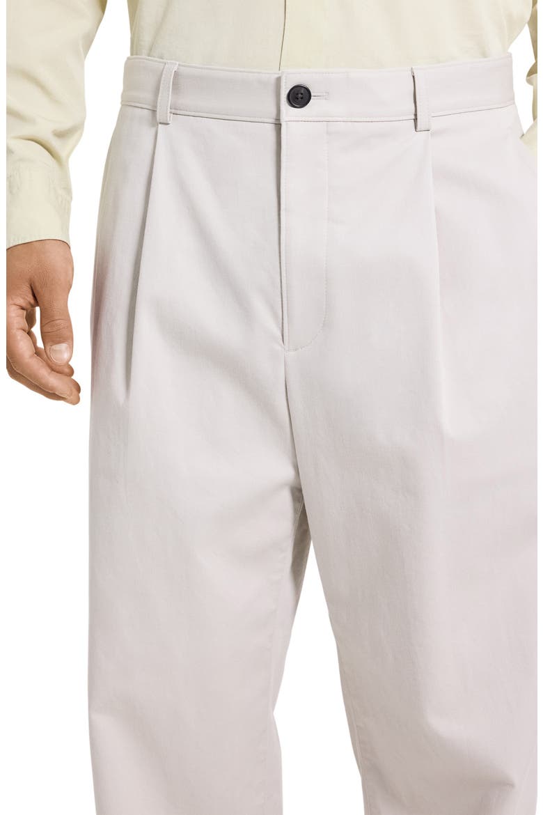 Relaxed Pleat in Moonsoft Cotton Blend Pants, Alternate, color, SILVER CLOUD - UQA