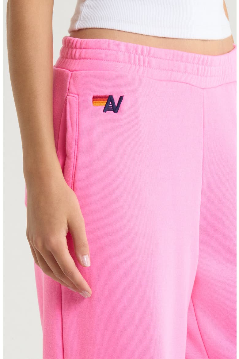 5-Stripe Wide Leg Sweatpants, Alternate, color, NEON PINK
