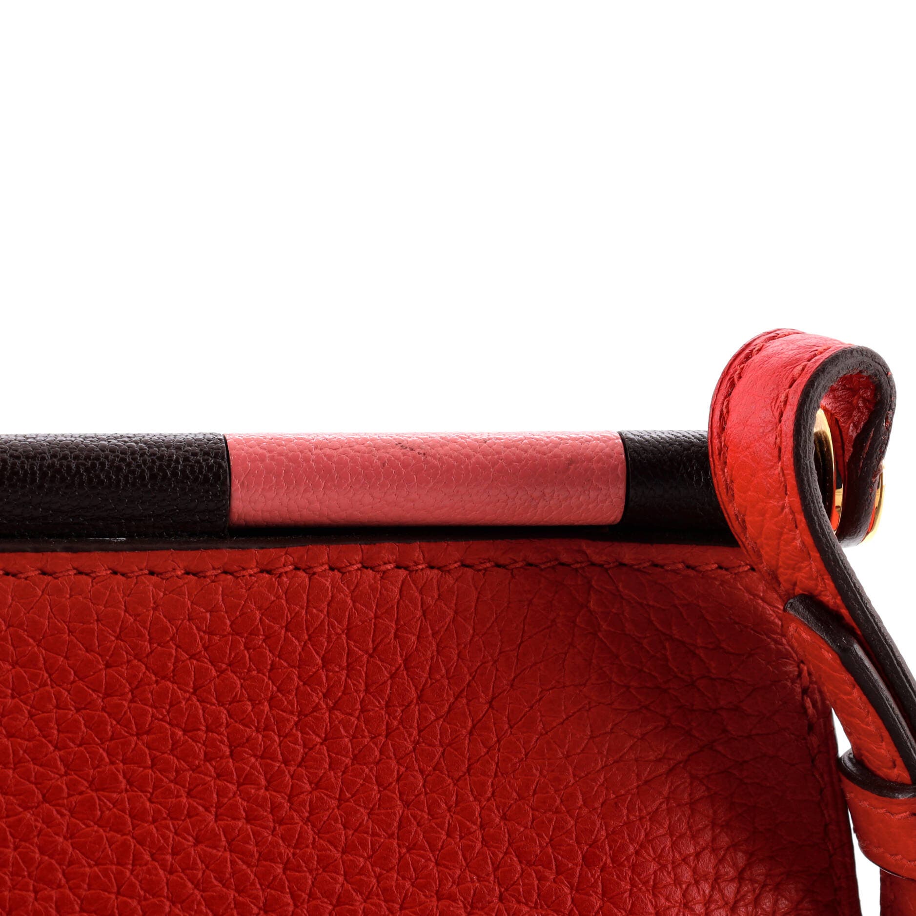 Pre-Owned Hermes Saut Bag Clemence 25, Alternate, color, Rouge De Coeur