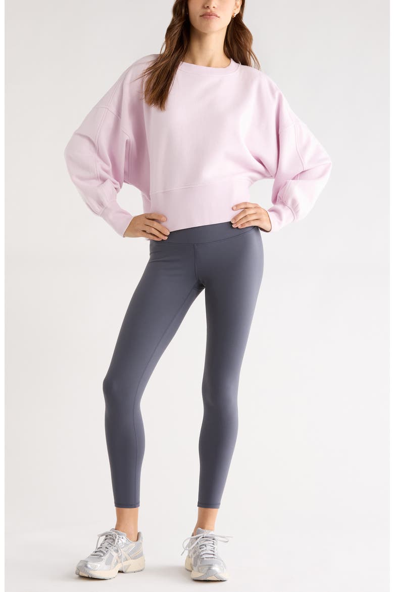 Cloud Fleece Relaxed Sweatshirt, Alternate, color, PINK SNOW