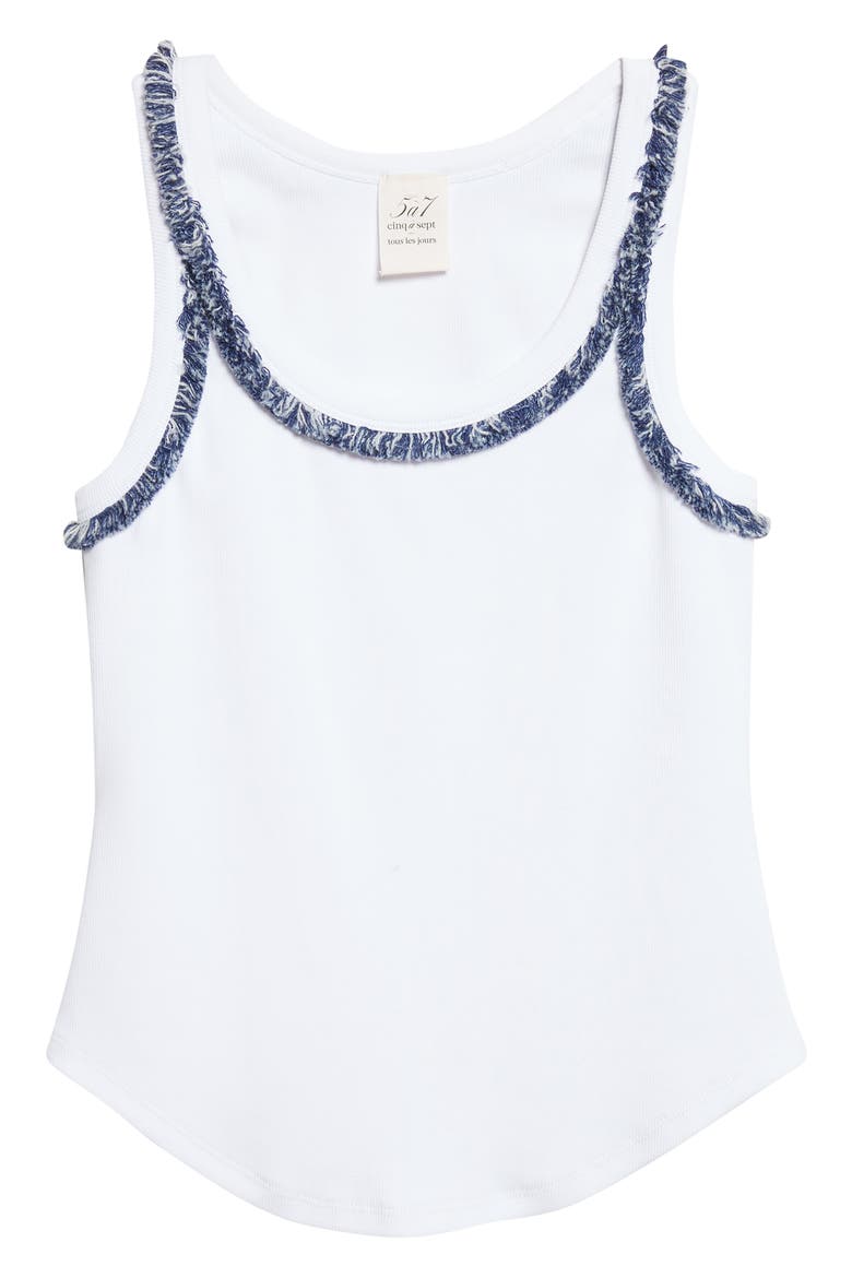Quenta Fringe Tank, Alternate, color, WHITE/ TWILIGHT