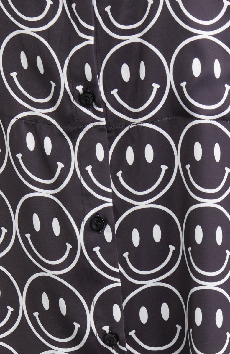 Dressed in Lala Oversize Button-Up Satin Shirt & Pants Set, Alternate, color,