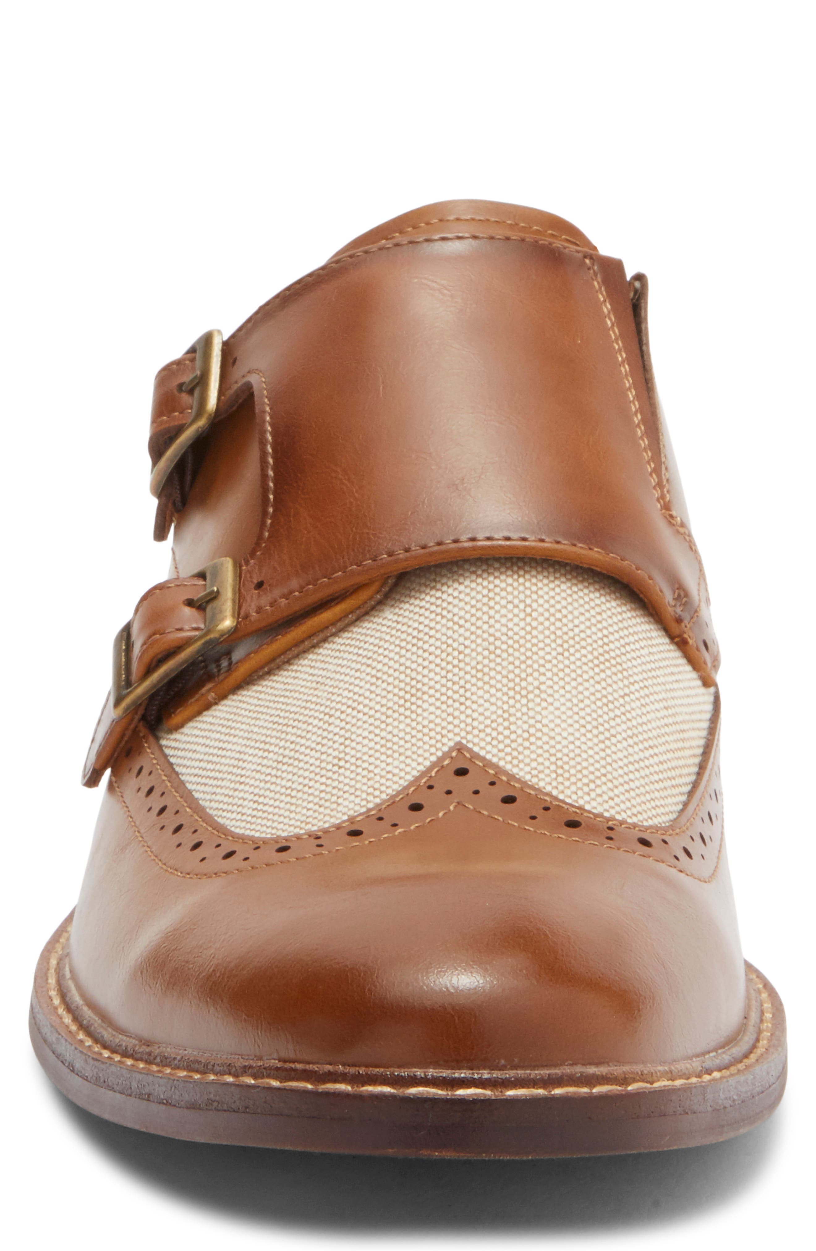 Steve Madden Karell Double Monk Strap Loafer, Alternate, color, Tan