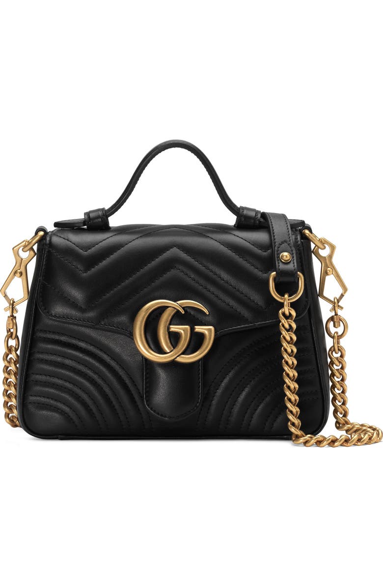 Gucci GG Matelassé Leather Top Handle Bag, Main, color,