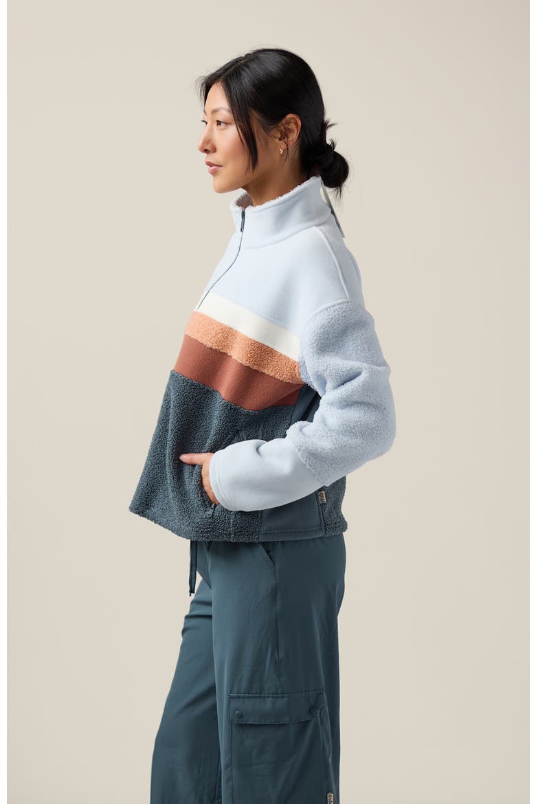 Colorblock Fleece, Alternate, color, West