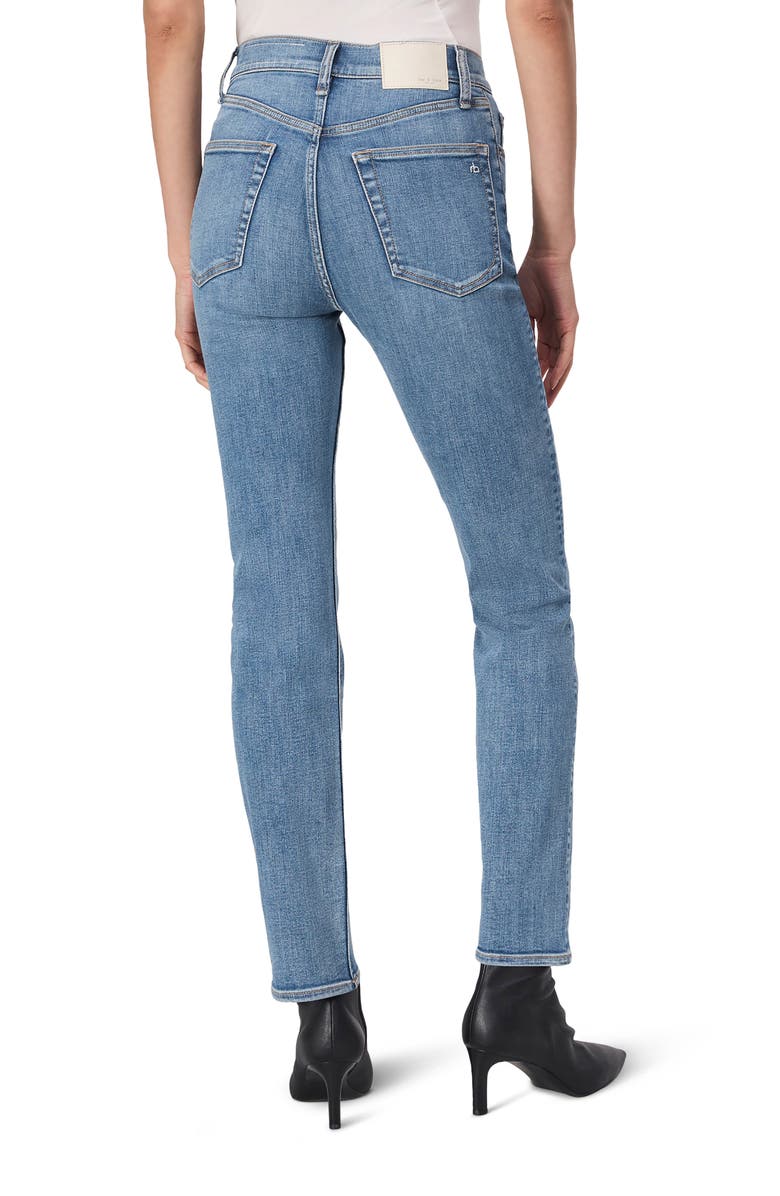 rag & bone Flexi Wren High Waist Slim Straight Leg Jeans, Alternate, color, Mack