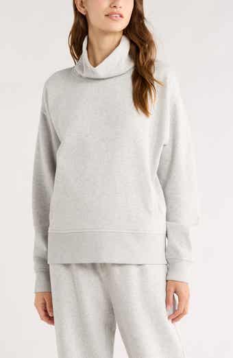 Zella Ultracozy Fleece Funnel Neck Top