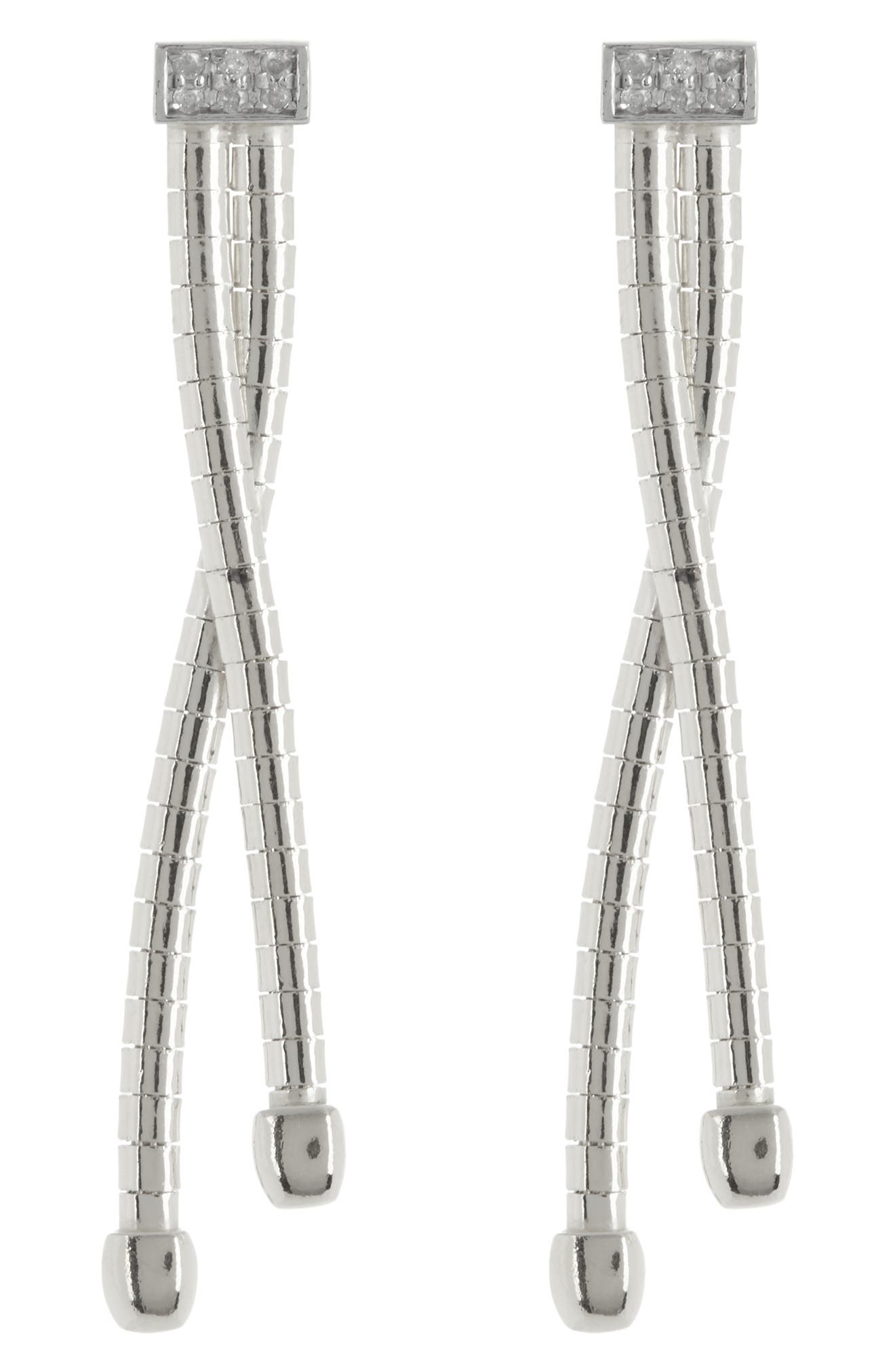 MESHMERISE Diamond Twist Drop Earrings - 0.08 ctw