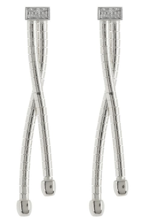 Diamond Twist Drop Earrings - 0.08 ctw