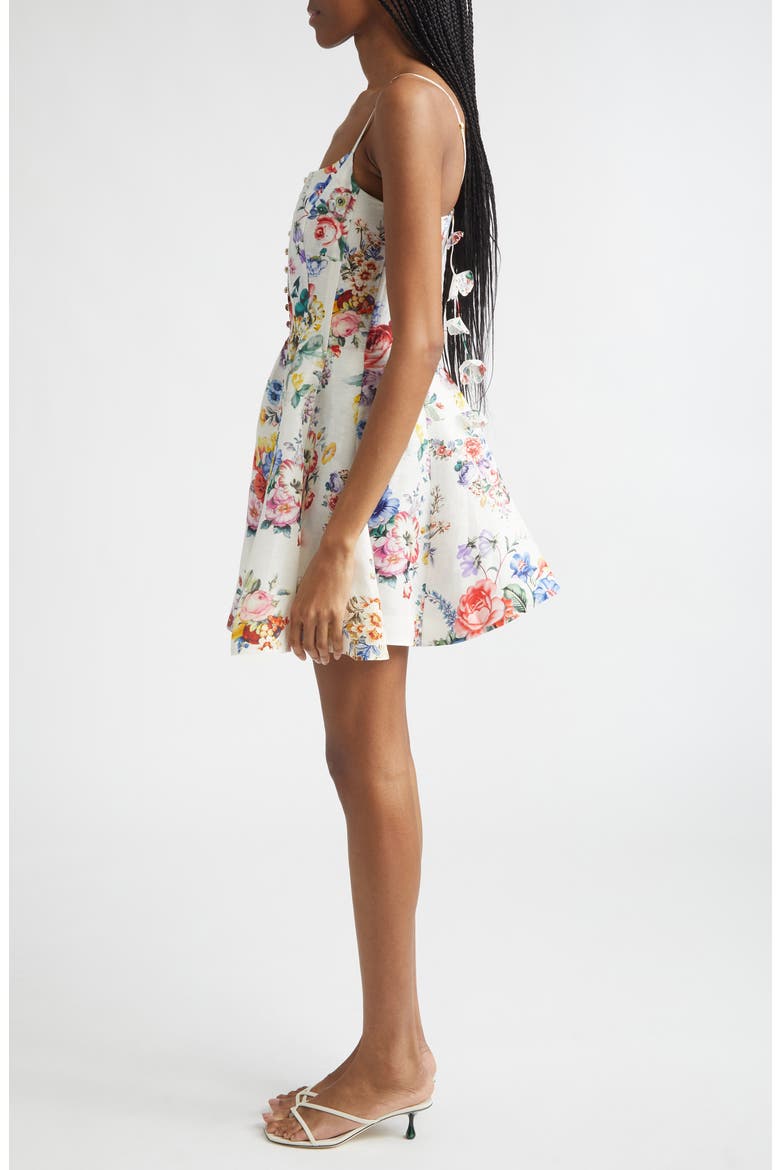 I Left My Heart in Granada Print Linen & Silk Minidress, Alternate, color, I LEFT MY HEART IN GRANADA
