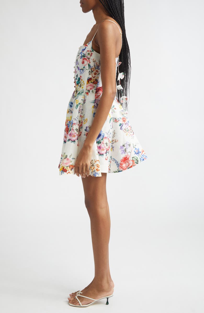 Camilla I Left My Heart in Granada Print Linen & Silk Minidress, Alternate, color, I Left My Heart In Granada