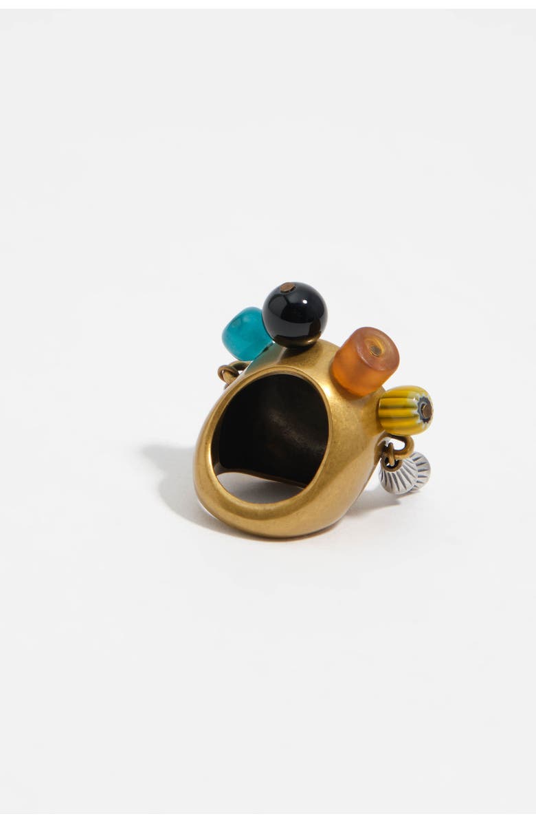 Bimba y Lola Multicolor Glass Mask Ring, Alternate, color, Gold