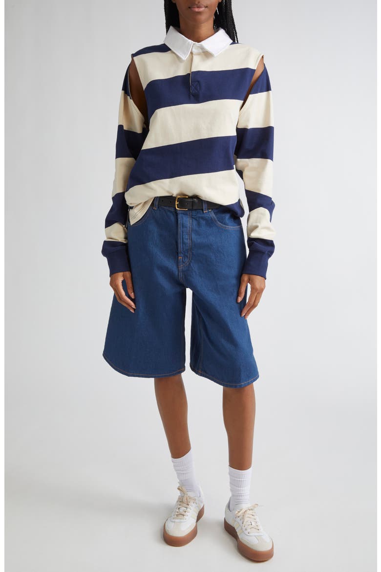 Gender Inclusive Pegasus Polo, Alternate, color, OFF-WHITE/ NAVY