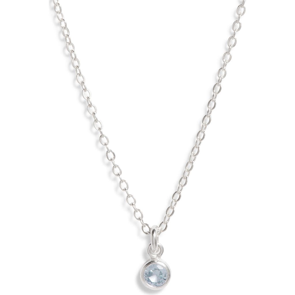 Set & Stones Birthstone Charm Pendant Necklace In Metallic