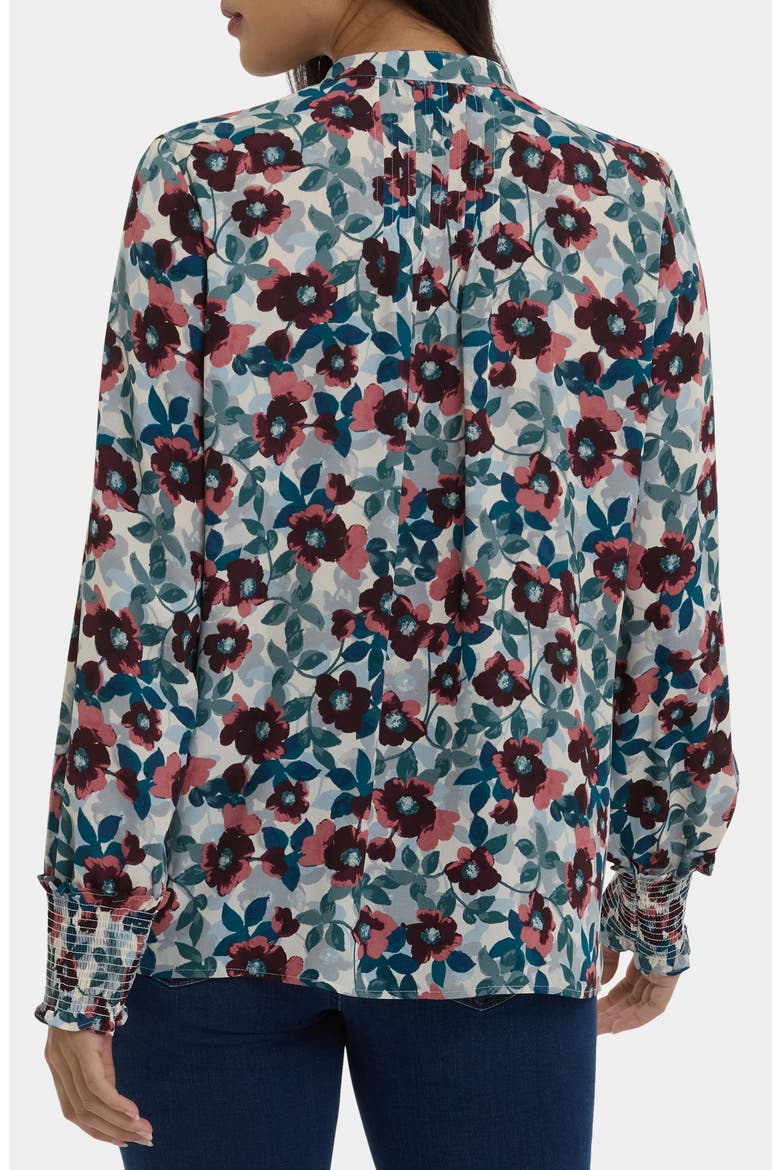 Pleated Peasant Blouse, Alternate, color, BLOOMING GROVE