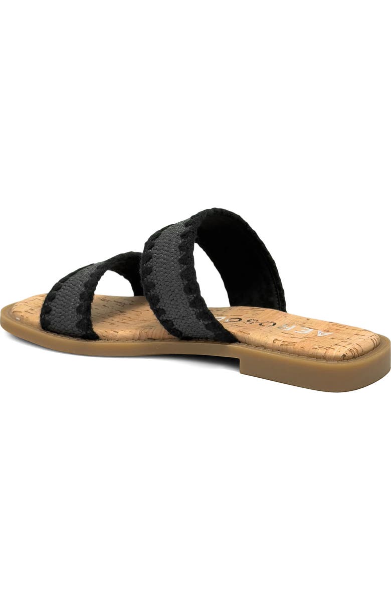 Aerosoles Centro Two-Strap Sandal, Alternate, color, Black Raffia Elastic