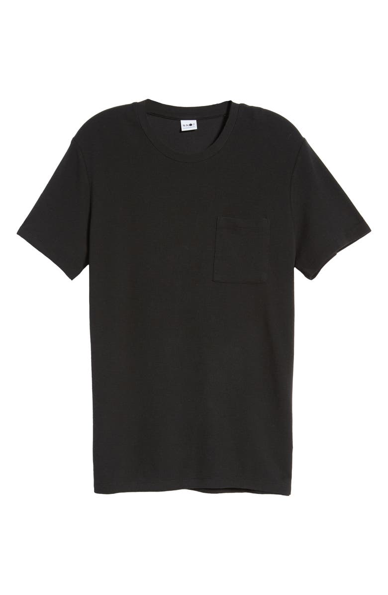 NN07 Clive Waffle Knit Tee, Alternate, color, Black