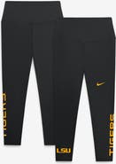 Nike Women's Nike Black LSU Tigers Zenvy High Rise Dri-FIT 7/8 Leggings