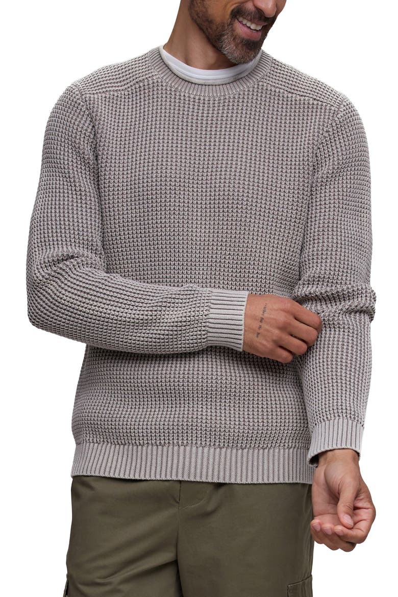 Sunbleached Roll Neck Cotton Sweater, Main, color, PEWTER