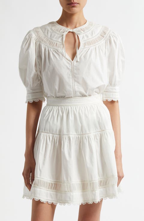 Dylan Puff Sleeve Cotton Top