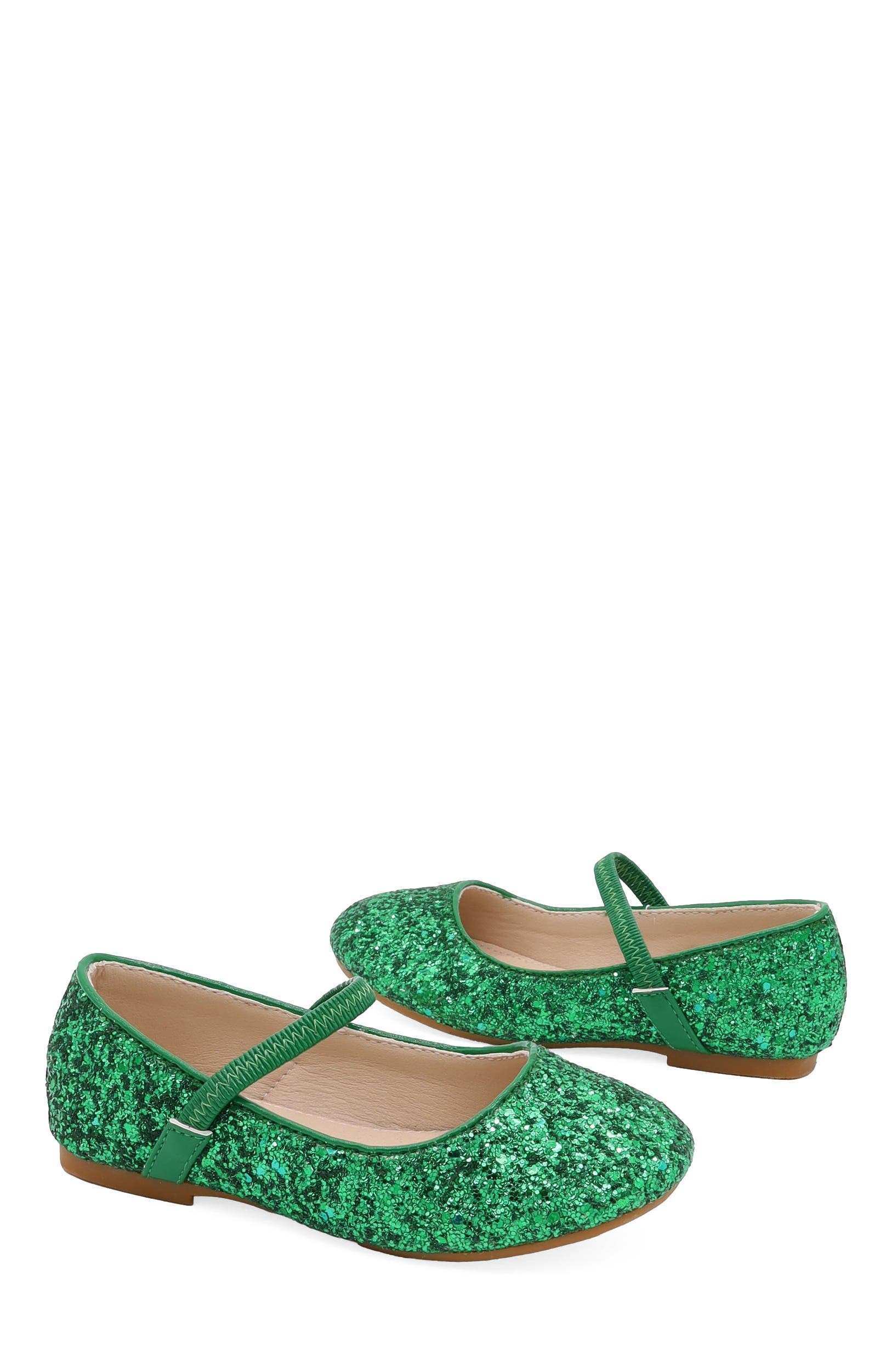 Ridley-RG Rock Glitter Mary Jane Ballet Flats, Alternate, color, Green