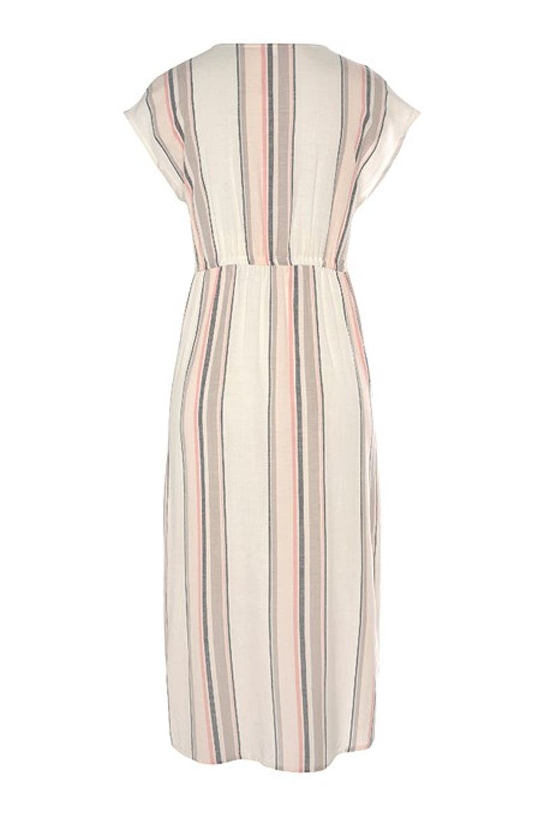 Women's Striped V-Neck Dress, Alternate, color, Multi Striped