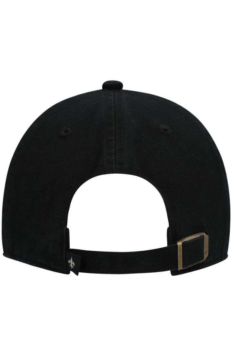 '47 Men's '47 Black New Orleans Saints Clean Up Script Adjustable Hat, Alternate, color, Black