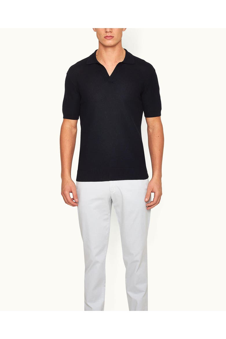 Horton Pique Tailored Fit Mercerised Cotton Polo Shirt, Main, color, NIGHT IRIS