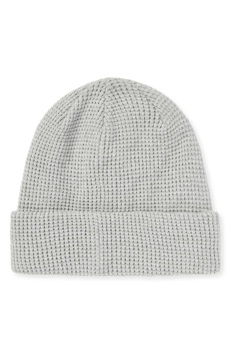 TravisMathew Cloud Waffle Beanie, Alternate, color, Heather Grey