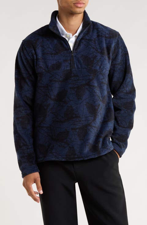 Owl Tree Quarter Zip Fleece Pullover