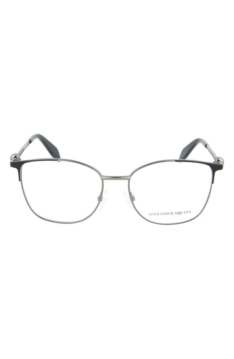 McQueen Alexander McQueen 52mm Square Optical Frames, Main, color,