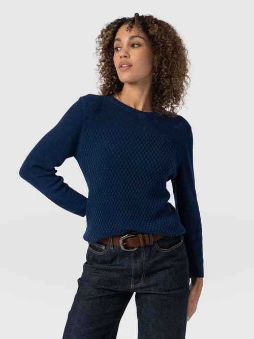 Shop Saint + Sofia Honeycomb Rib Sweater