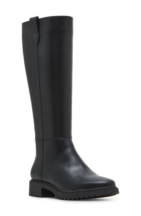 Knee high black winter boots online