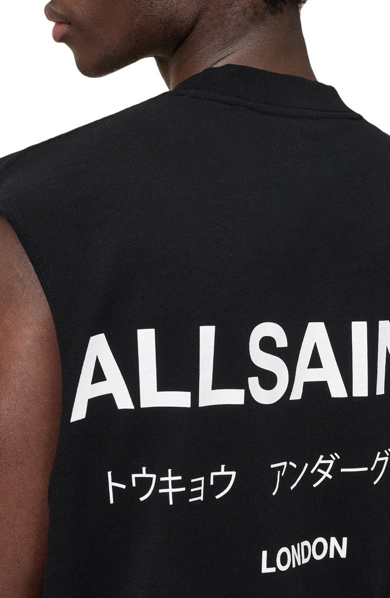 AllSaints Underground Sleeveless Crewneck Graphic T-Shirt, Alternate, color, 
