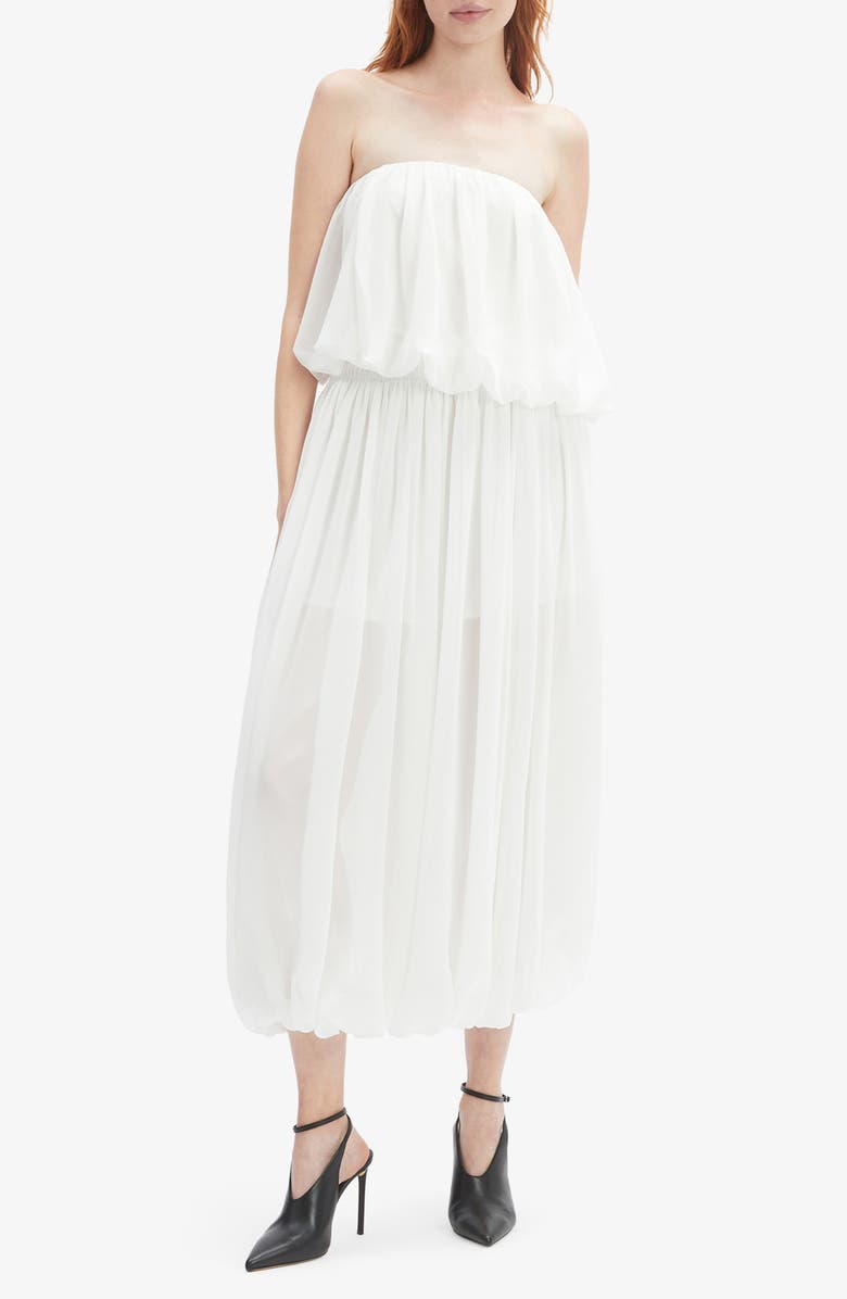 Bardot Lissett Soft Georgette Strapless Balloon Top, Main, color, Ivory